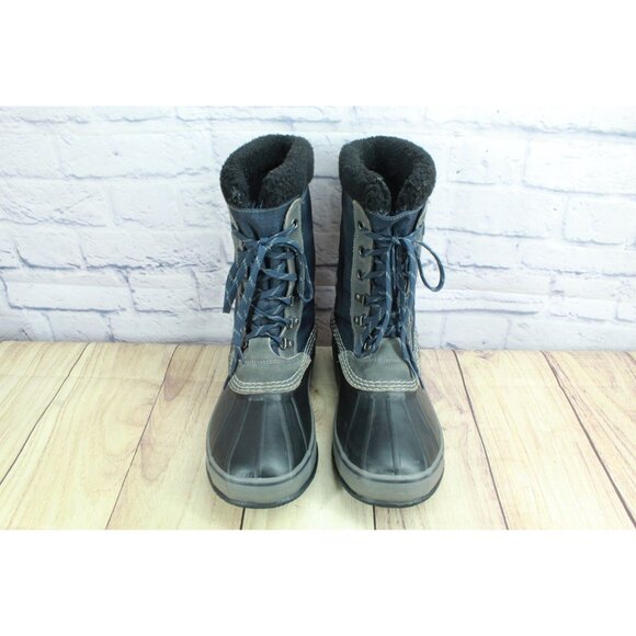 LL Bean Insulated Ultra Warm Snow Duck Boots Ripstop Navy Size 11 M - Picture 4 of 9